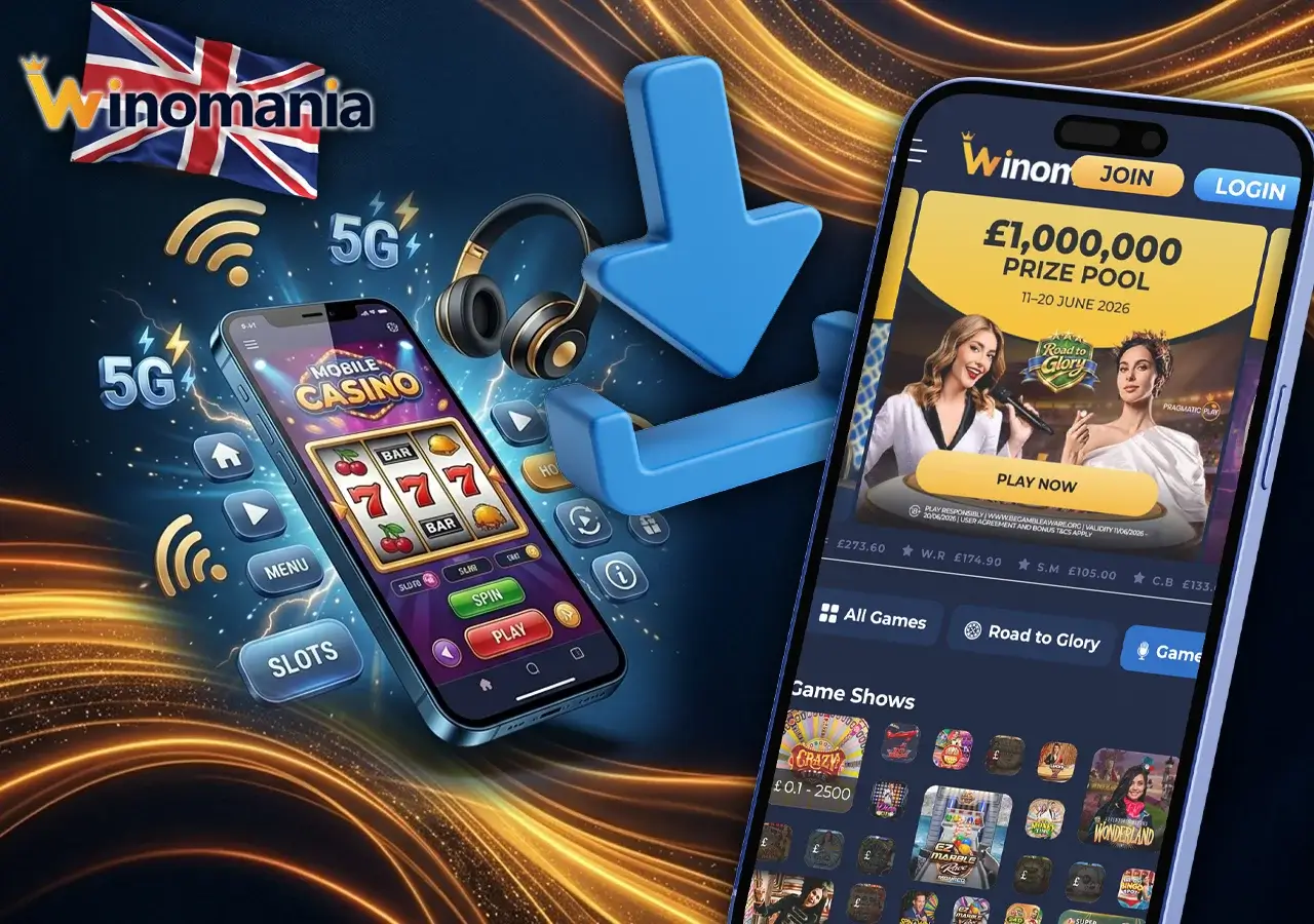 Seamless smartphone gambling experience via mobile site and native application WinoMania.