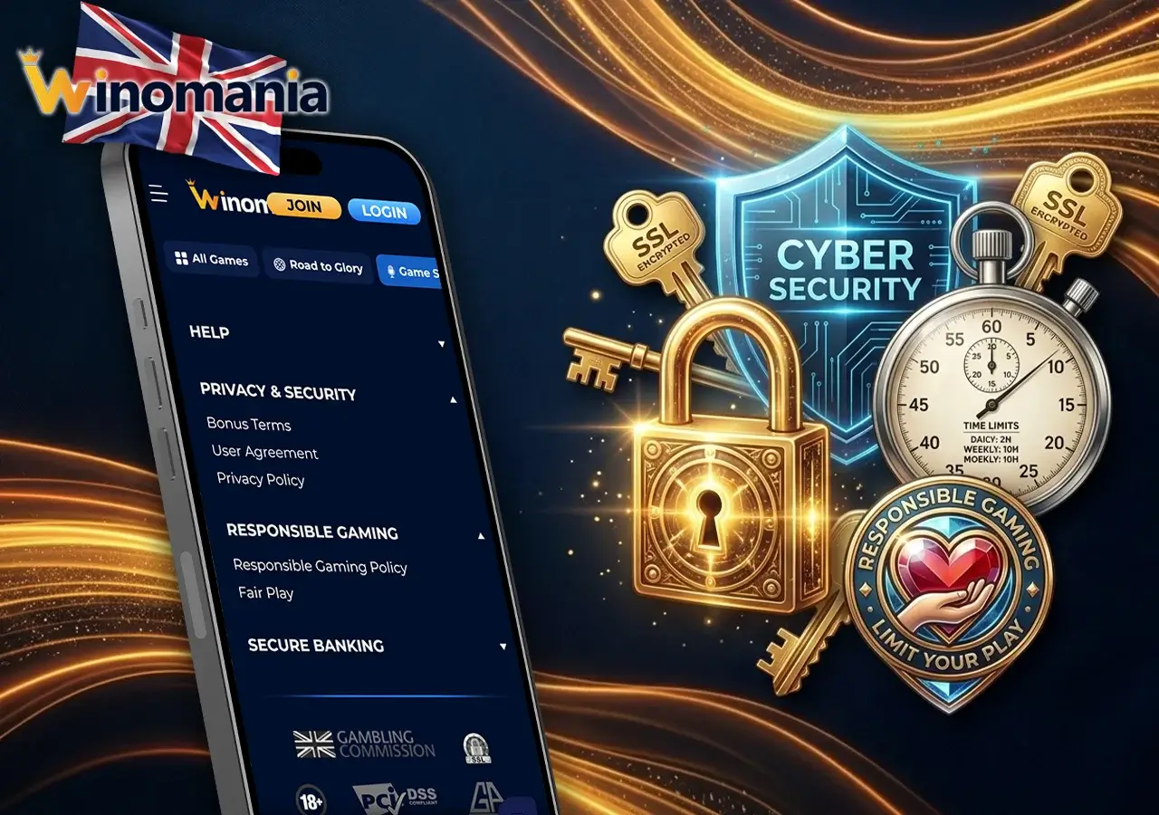 High level data encryption standards and flexible responsible gaming tools.