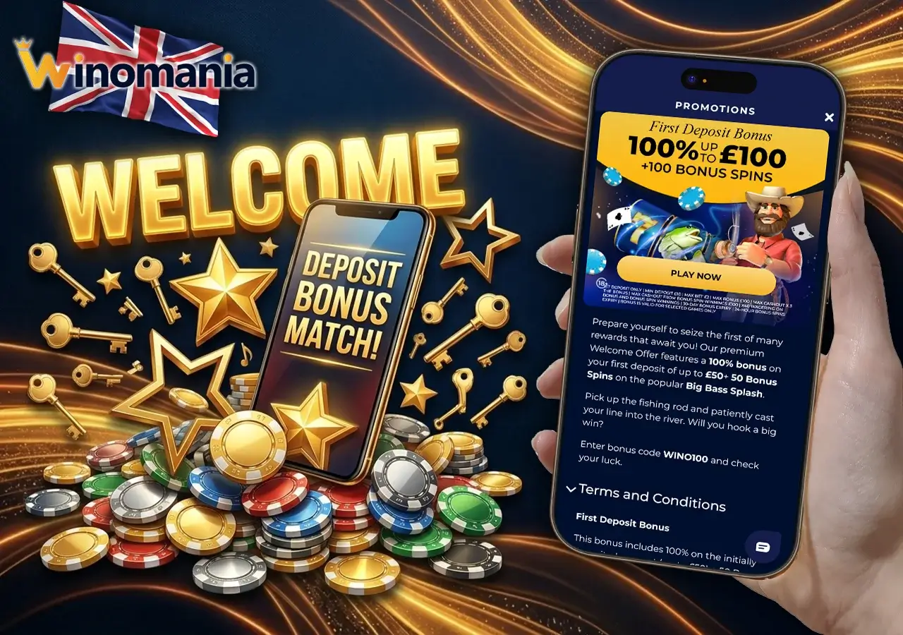 Exclusive first deposit match bonus and free spins for beginners.