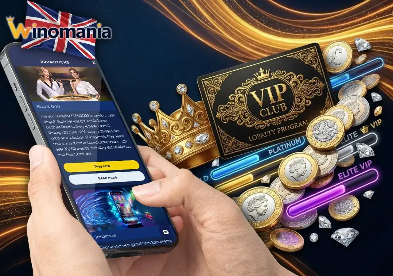 Regular cashback system and VIP loyalty rewards for active members WinoMania.